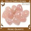 Side Drilled Rose Quartz Tumbled Stones